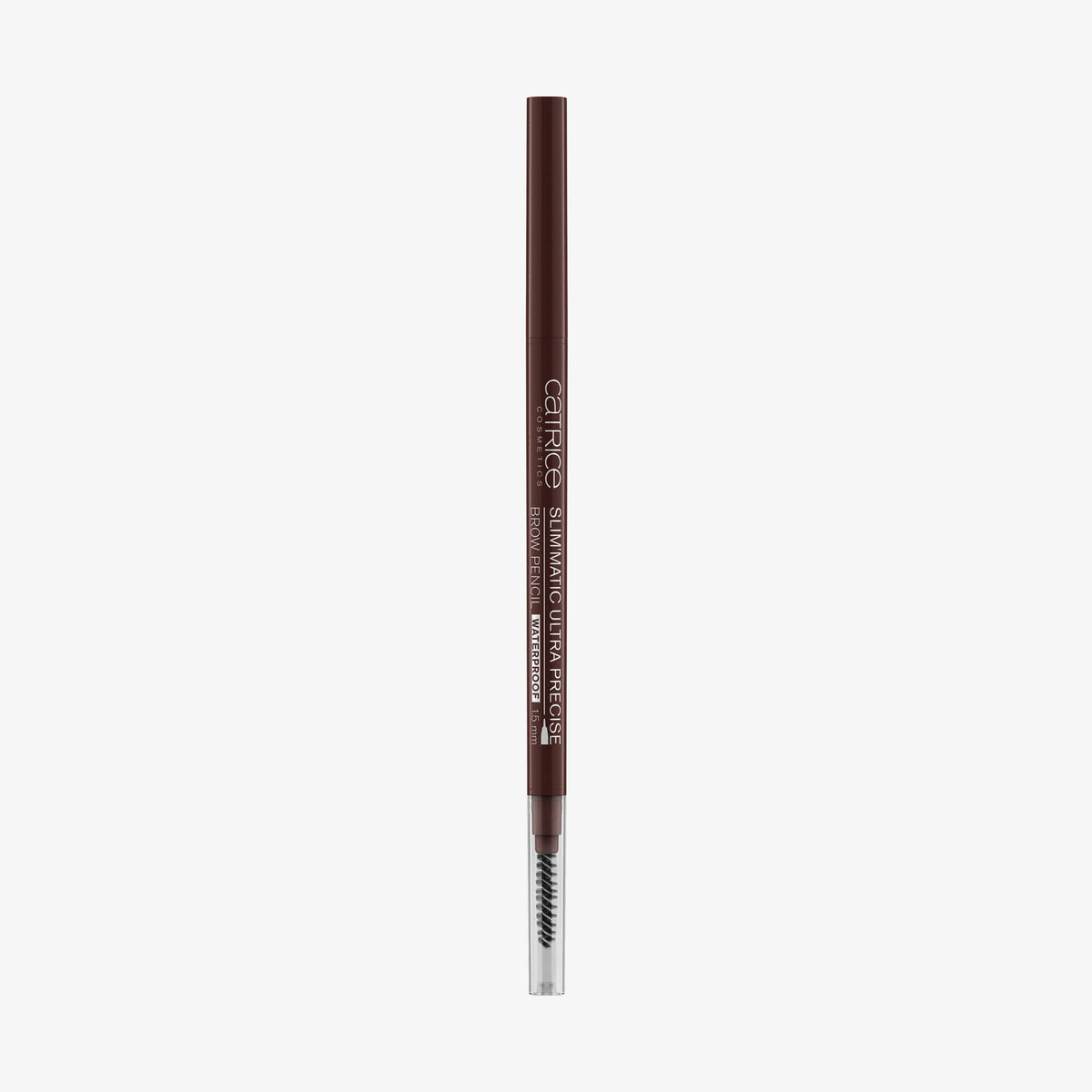 Slim'Matic Ultra Precise Brow Pencil Waterproof 050 mit Spiralbürste von Catrice auf weißem Hintergrund.