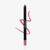 Ein rosafarbener Lippenstift von Lunar Beauty, auf dem der Markenname steht und der mit einer rosafarbenen Linie hinterlegt ist.