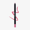 Ein Lunar Beauty Lip Pencil ist auf einem weißen Hintergrund mit einer gewellten rosa Linie dahinter abgebildet.