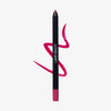 Ein Lunar Beauty Lip Pencil in der Farbe Stormy, abgebildet mit einer gewirbelten Linie in der passenden Farbe auf weißem Hintergrund.
