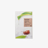 Mizon Joyful Time Essence Mask Snail mit Schnecke, Blatt und Tropfenmotiv auf weißem Sachet; Textfeld in hellem Braunton.