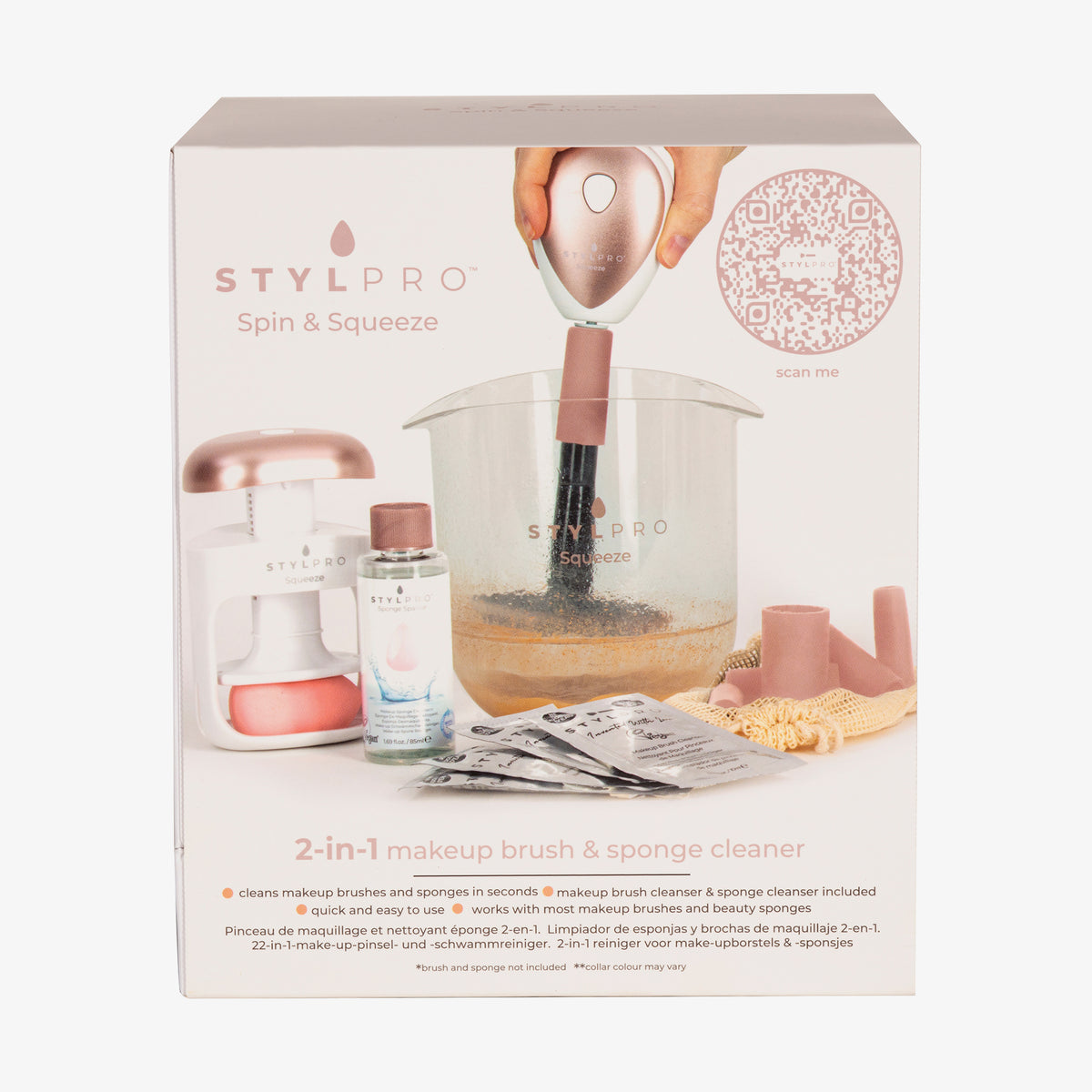 STYLPRO | Spin & Squeeze Makeup Brush & Sponge Cleaner