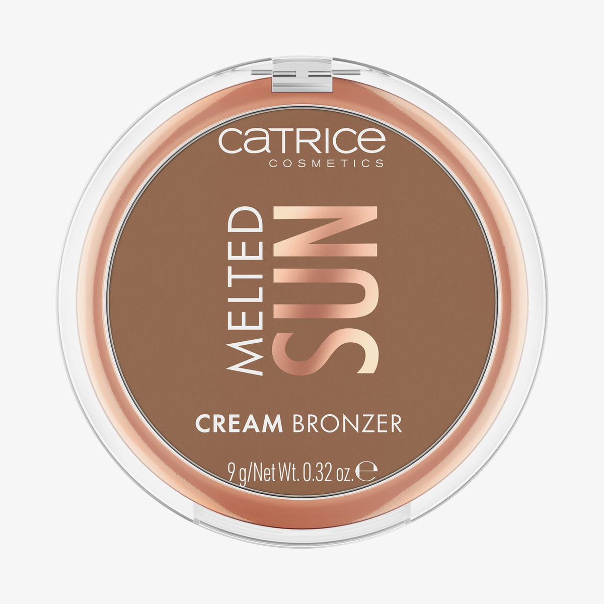 Catrice Melted Sun Cream Bronzer 030 in Braun vor weißem Hintergrund.