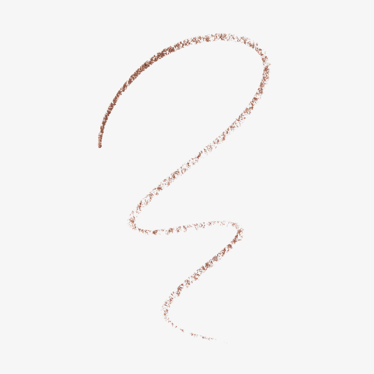 Ein geschwungenes Farbmuster des Slim’Matic Ultra Precise Brow Pencil Waterproof 025 in Braun auf weißem Untergrund.