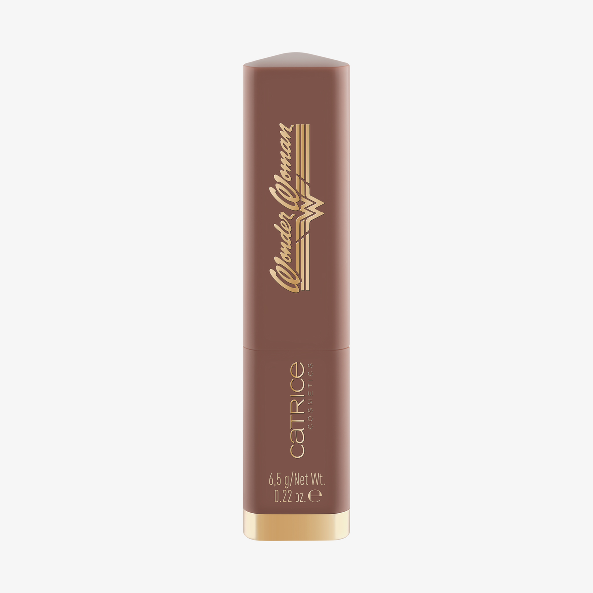 Wonder Woman Butter Bronzer Stick-Tube mit Wonder Woman- und Catrice-Branding in Gold.