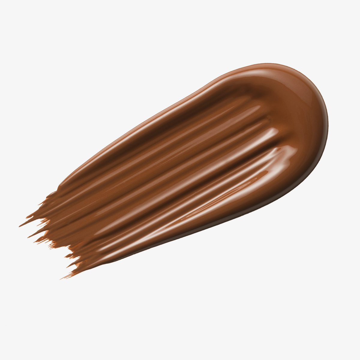 Dunkelbraunes Farbmuster des Yummy Skin Serum Tint 14 auf weißem Hintergrund.