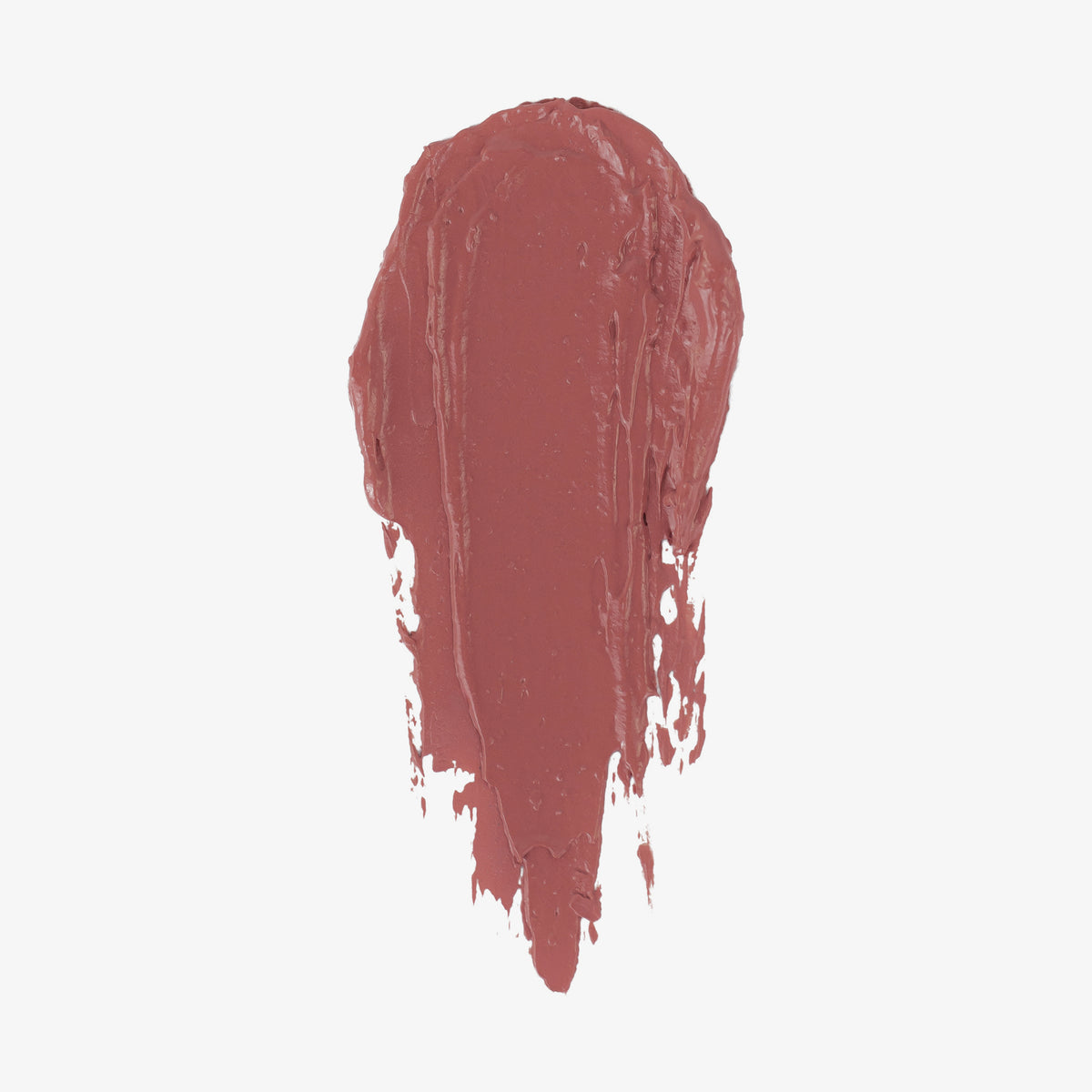 Ein dunkelroséfarbener Farbstreifen des Blush Stick - 2-in-1 Creme Rouge mit Pinsel in der Farbe Plum.