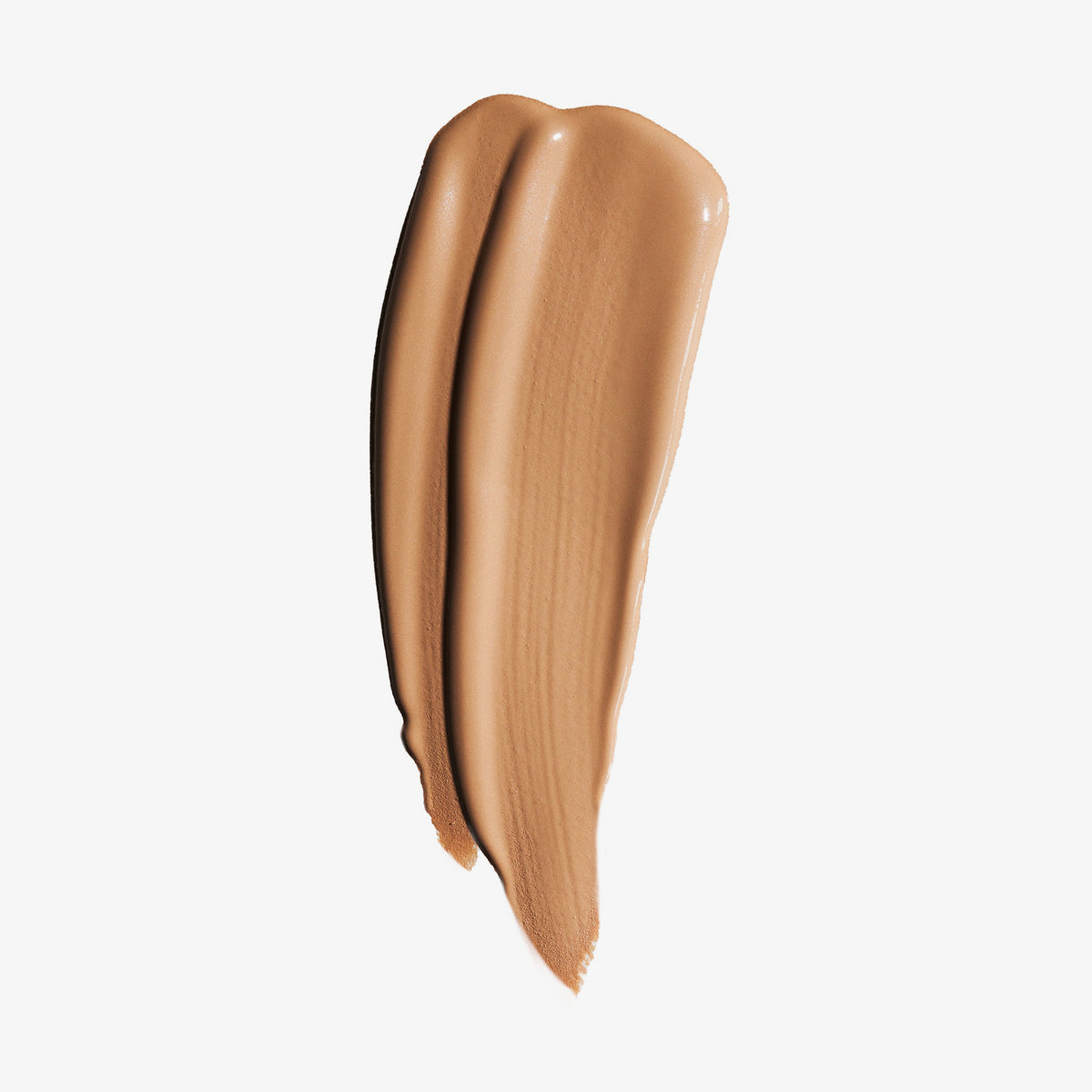 Ein braunes Farbmuser der Lumene CC Color Correcting Cream SPF20 Deep Tan auf weißem Hintergrund.
