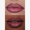Nahaufnahme von zwei Lippenpaaren mit unterschiedlichen Hauttönen, die beide den Lunar Beauty Lip Pencil in der Farbe Snack tragen.