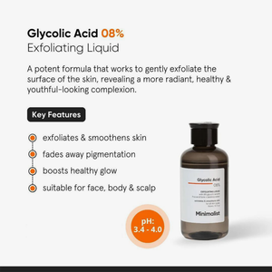 Glycolic Acid 08% Exfoliating Liquid