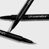 Drei Infinity Ink Liquid Eyeliner von LH Cosmetics sind diagonal auf weißem Hintergrund abgebildet.
