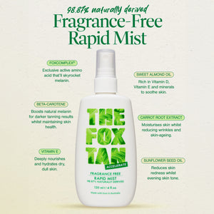 Fragrance Free Rapid Tanning Mist