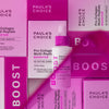 Rosa und weiße Schachteln und eine Tropfflasche mit dem Hautpflegeprodukt Pro-Collagen Multi-Peptide Booster.
