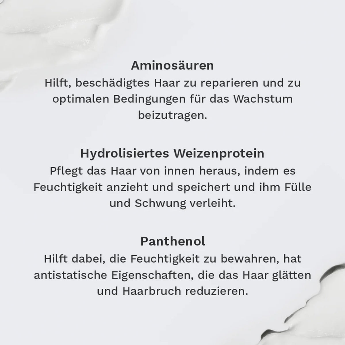 Das Shampoo & Conditioner Duo Pack enthält Aminosäuren, hydrolysiertes Weizenprotein und Panthenol, die das Haar pflegen, reparieren und stärken.