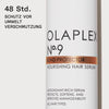 Nahaufnahme des N°9 Bond Protector Nourishing Hair Serum-Etiketts; daneben Info zum Schutz vor Umweltverschmutzung.