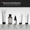 Empfohlene Pflegeroutine für Sonnenschutz mit Cleanser, Toner, Niacinamid-Serum, Marulaöl und SPF 50 Sonnencreme von Minimalist.