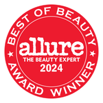 Rotes Siegel mit weißer Schrift: “Allure Best of Beauty Award Winner 2024 – The Beauty Expert”.