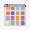 16-Color-Eyeshadow Palette Lost in Los Angeles mit einer lebendigen Palette an Lila-, Orange- und Goldtönen in weiß-blauer Verpackung