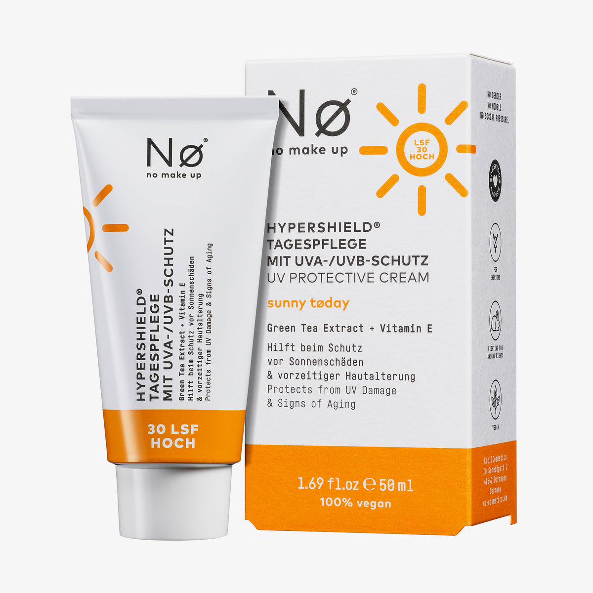 Nø Cosmetics | sunny tøday Hypershield®️ Tagespflege mit UVA-/UVB-Schutz