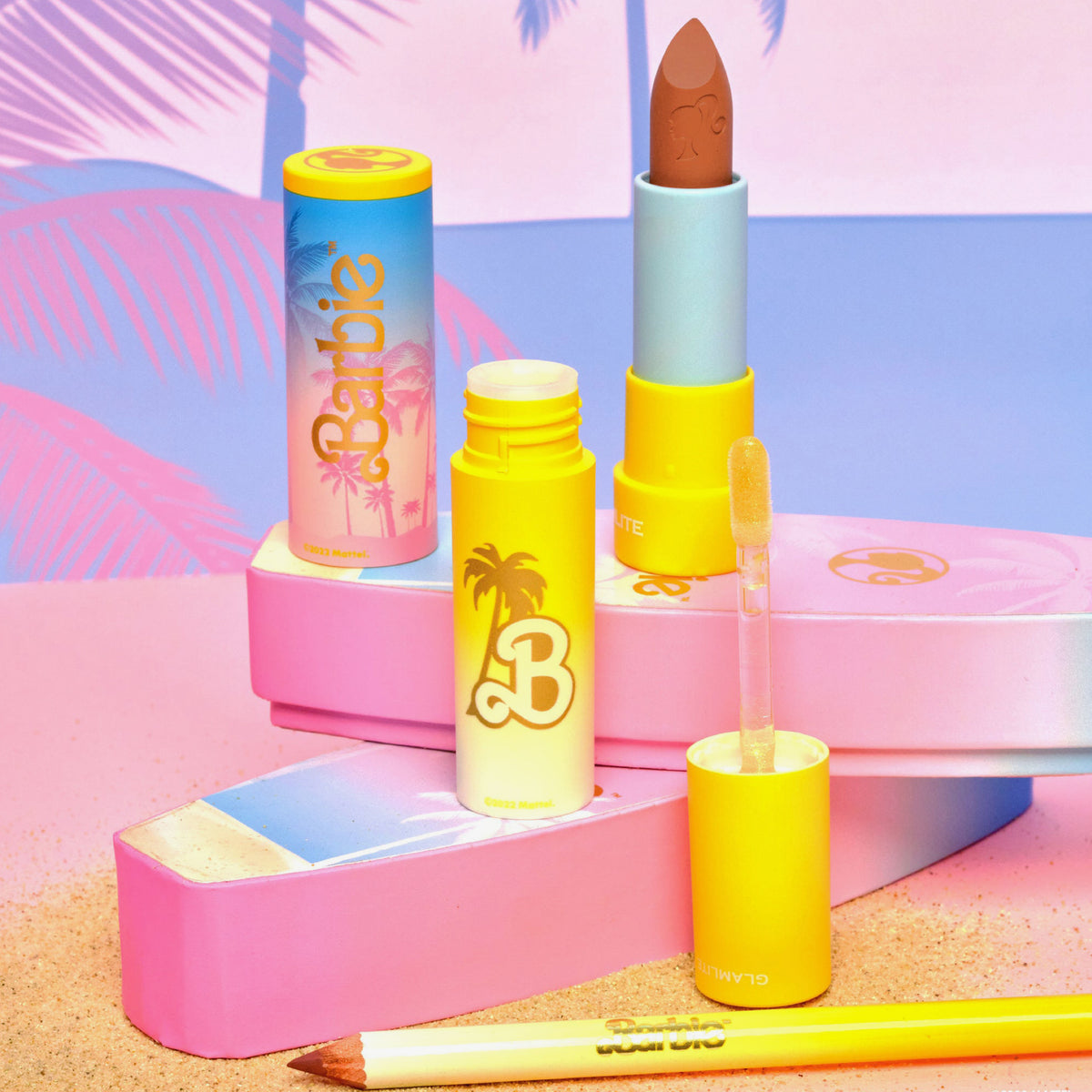 Glamlite Cosmetics | Barbie™ x Glamlite At The Beach Lip Kit