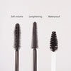 Die drei Bürstenvarianten der LH Cosmetics Mascaras – Soft Volume mit kurzen, dichten Gummiborsten, Lengthening mit langen, feinen Gummiborsten, Waterproof mit kurzer Spiralbürste.