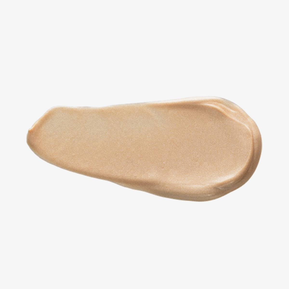 Flüssiger Highlighter in einem hellen Champagnerton mit sanftem Schimmer. Die cremige Textur ist gleichmäßig aufgetragen und wirkt lichtreflektierend.