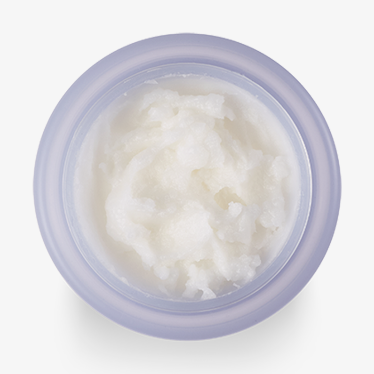 Ein geöffnerter Tiegel Clean It Zero Cleansing Balm Purifying mit weißem Balsam von oben auf weißem Hintergrund