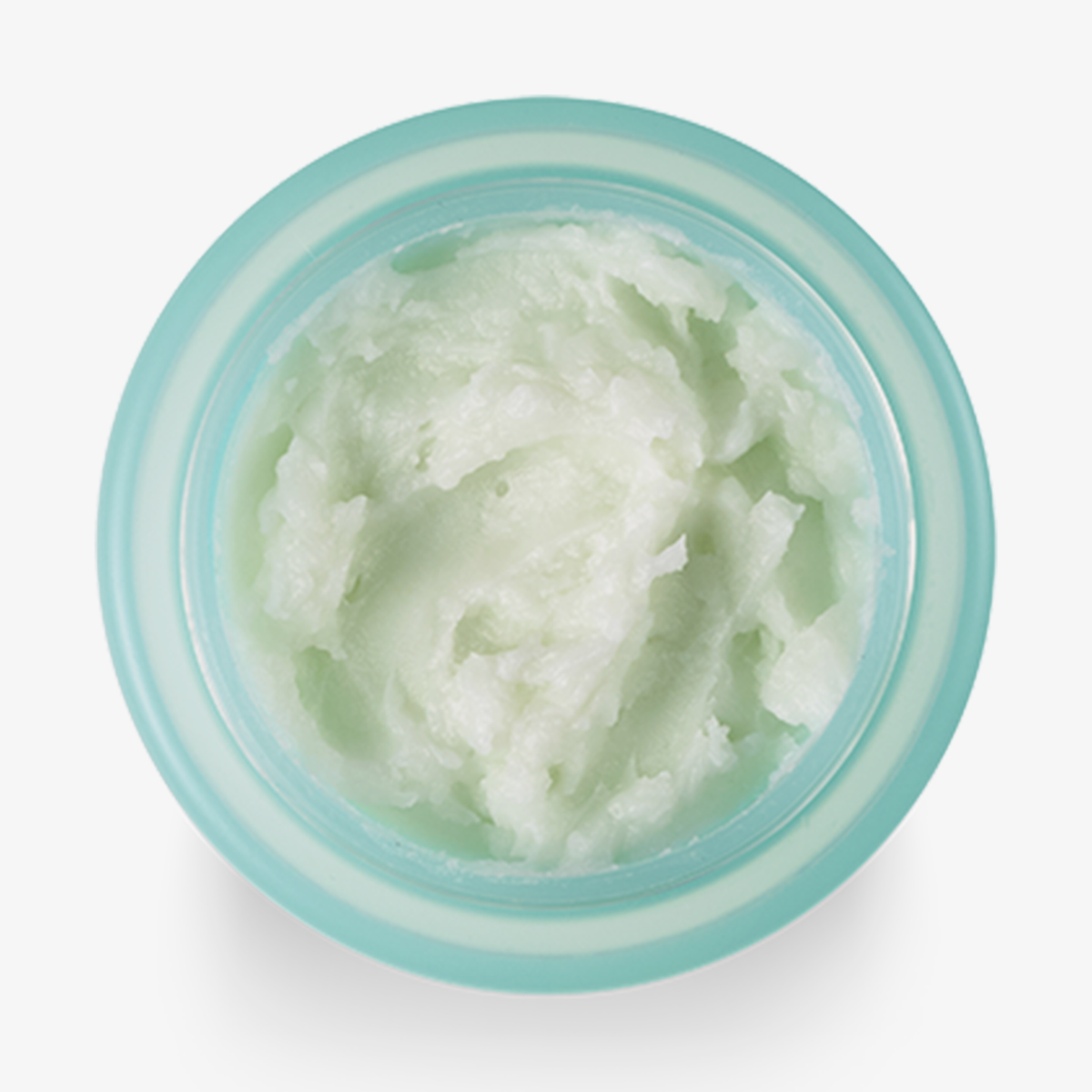 Ein geöffneter Tiegel Clean It Zero Cleansing Balm Revitalizing von oben mit weißem strukturierten Balsam auf weißem Grund
