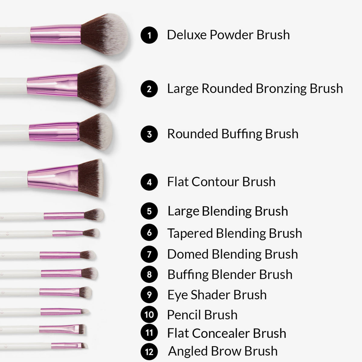 BH Cosmetics | Crystal Quartz 12 Piece Brush Set
