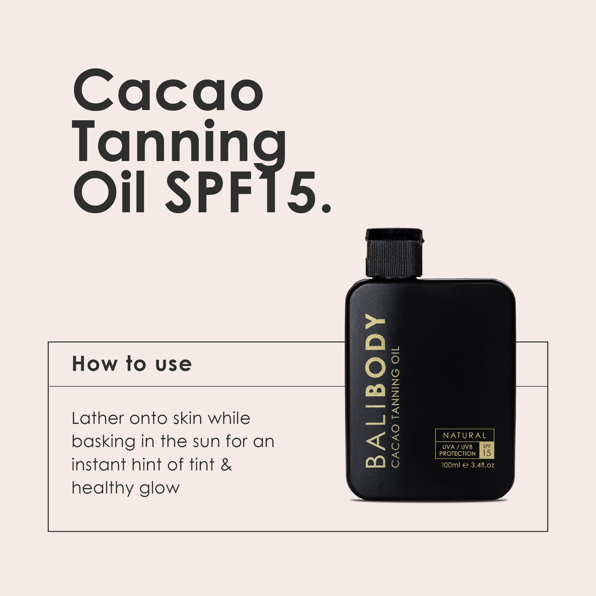Anwendungsbeschreibung von Bali Body Tanning Oil SPF 15 Cacao