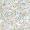 Nahaufnahme der Glorious Lights Glitter Palette mit funkelndem, schillerndem Glitzer in Weiß-, Silber- und Pastelltönen für einen schimmernden Effekt.