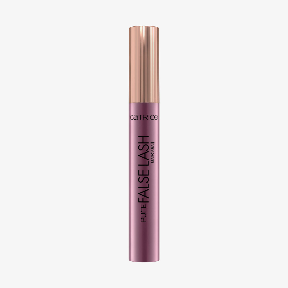 Geschlossene Tube Pure False Lash Mascara 010 von Catrice Cosmetics vor weißem Hintergrund.