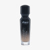Eine halb transparente halb schwarze Flasche Chroma Cover Foundation Matte in der Farbe W6 vor weißem Hintergrund.