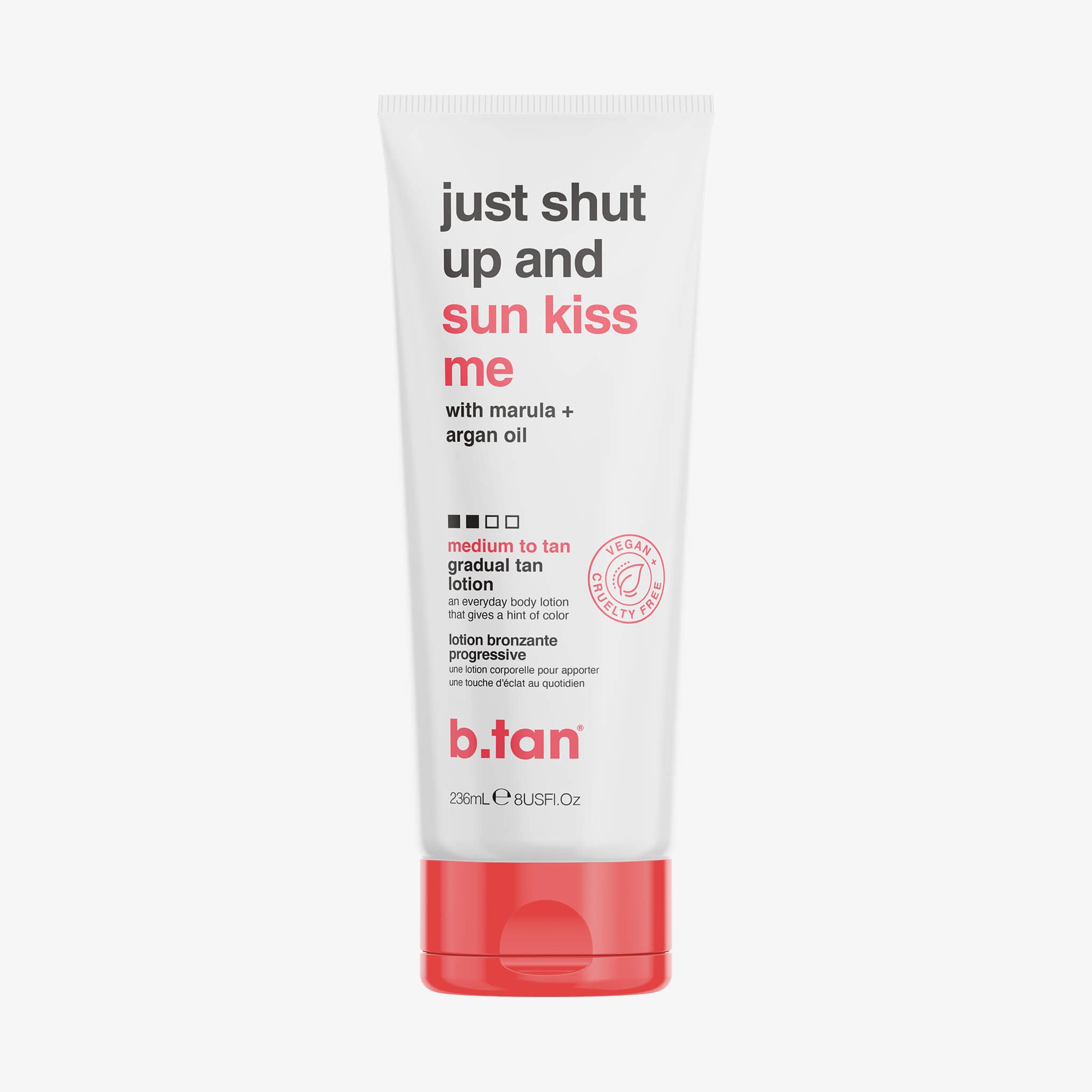 b.tan just shut up & sunkiss me - Medium to Tan Everyday Glow Lotion (236ml)