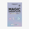 Rechteckige Magic Dream Dots-Schachtel mit einem Motiv aus Stern, Halbmond und Wolke, beschriftet mit Cica, Panthenol und 48 Pflaster.