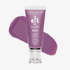 Eine Tube Danessa Myricks Beauty Colorfix Mattes in der Farbe Joy, mit einem Farbmuster der Farbe Joy dahinter.