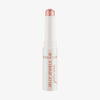 Geöffneter Essence JELLY JEWELS Glitter Stick in schimmerndem Rosa, abgebildet mit einer weißen und schillernden Tube auf weißem Hintergrund.