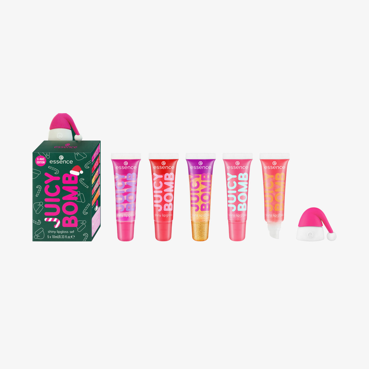 JUICY BOMB Xmas edition shiny lipgloss set 01