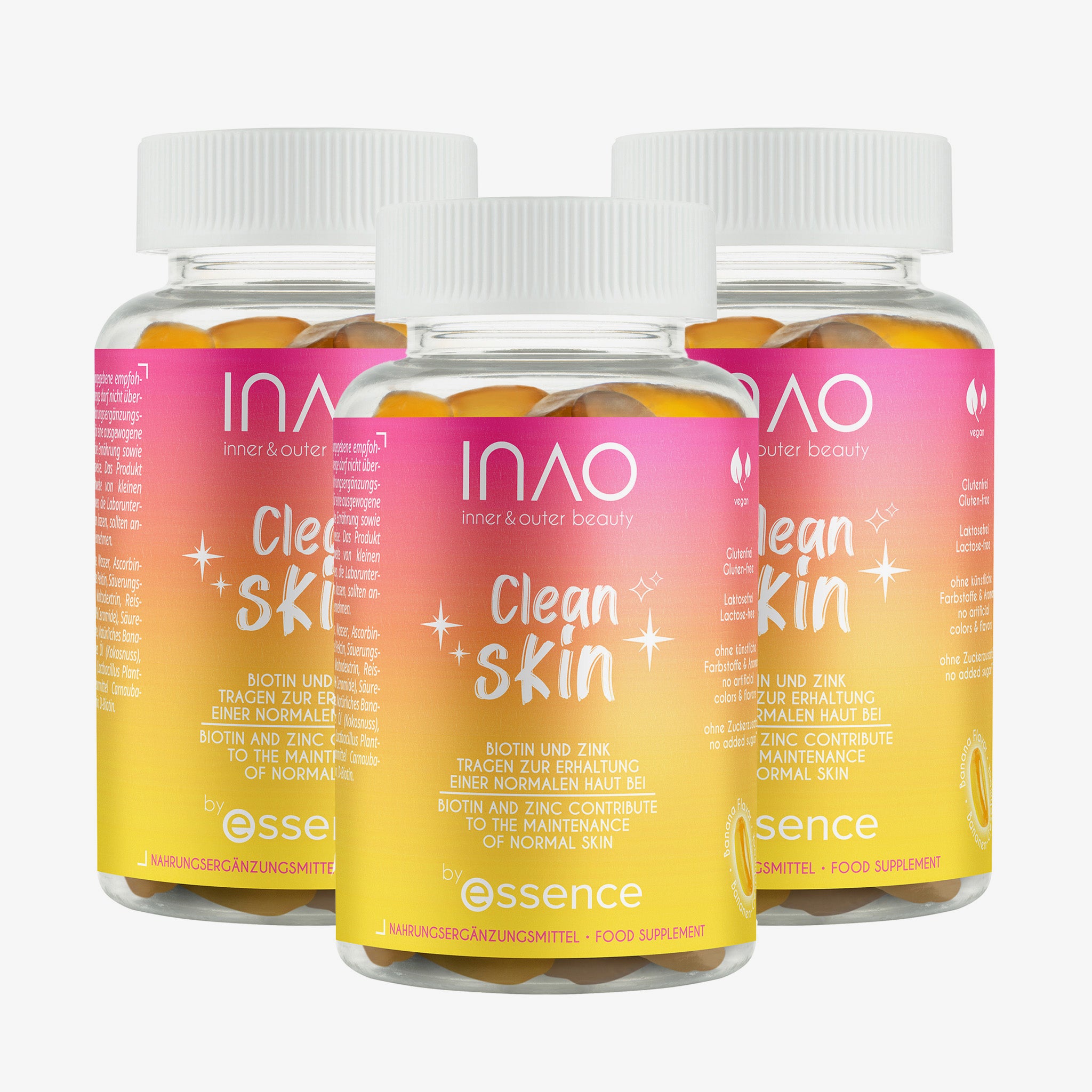 INAO by Essence Clean Skin Gummies 3 Month Bundle