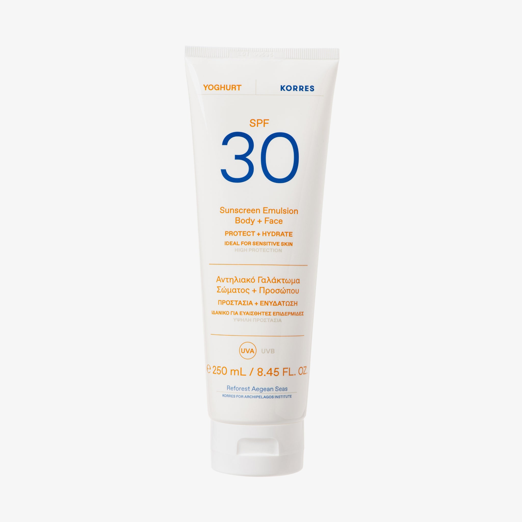 KORRES Yoghurt Sonnenschutz-Emulsion für Körper und Gesicht SPF30 (250ml)