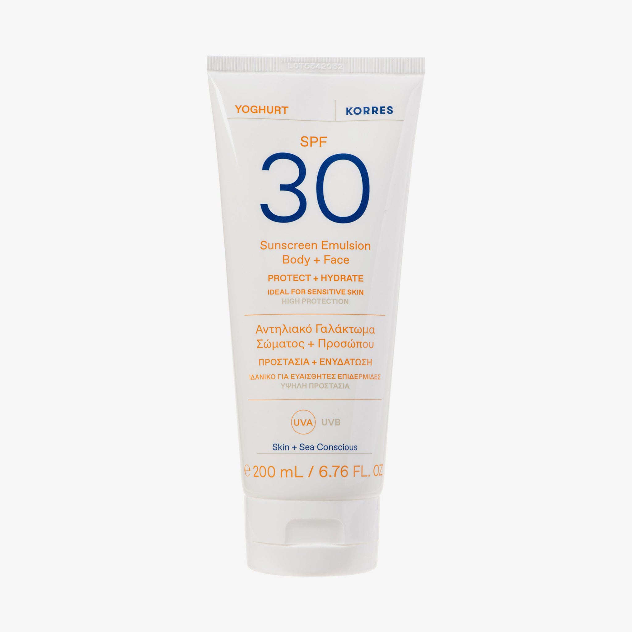 KORRES Yoghurt Sonnenschutz-Emulsion für Körper und Gesicht (200ml)