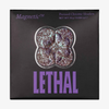 Ein schimmernder gepresster Chrom-Lidschatten namens MAGNETIC™ von Lethal Cosmetics in lila Verpackung.
