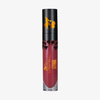 Eine Tube des flüssigen Lippenstifts „Over The Garden Wall – Poetry & Clarinet“ von Lethal Cosmetics in Lila mit schwarzer Kappe, goldfarbener Beschriftung und Palmenmotiven.