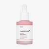 Eine rosa Flasche „medicube PDRN Pink Peptide Serum“ mit einer weißen Tropfkappe, beschriftet mit der Angabe „Peptidkomplex“.