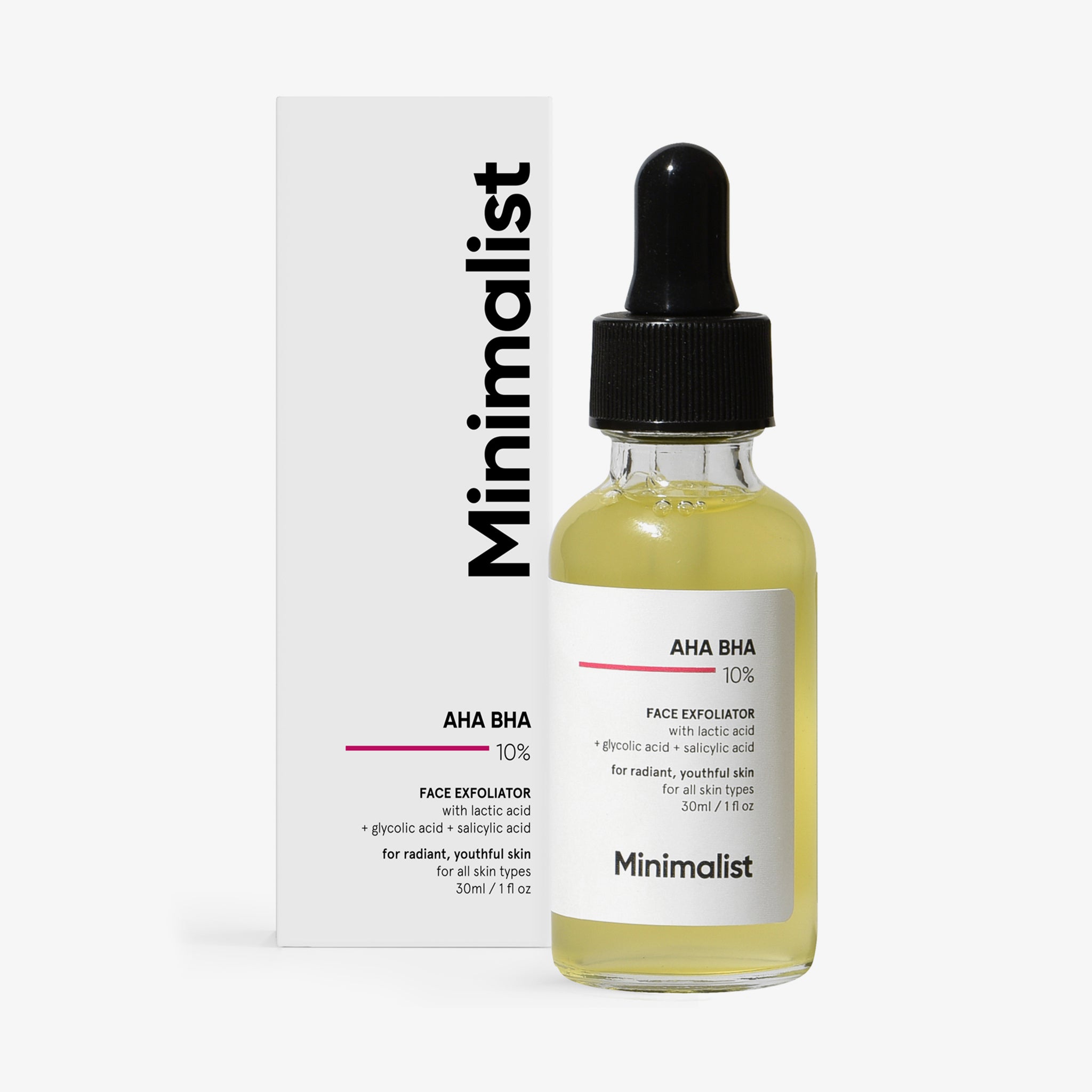 Minimalist AHA BHA 10% Face Exfoliator (30ml)