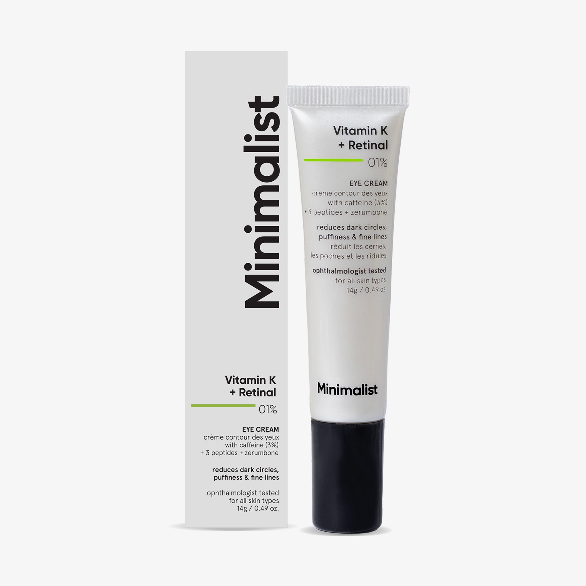 Minimalist Vitamin K + Retinal 01% Eye Cream (14g)