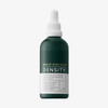 Eine grüne Flasche „Philip Kingsley Density Preserving Scalp Drops“ mit einer weißen Tropfkappe vor einem weißen Hintergrund.