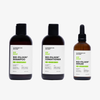 Die Bio-Pilixin® Hair Activation Routine - Men von Scandinavian Biolabs, bestehend aus Shampoo, Conditioner und Serum, wird auf einem weißen Hintergrund dargestellt.