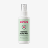 Weiße Skinlick Redness Relief Mist-Sprühflasche mit einem hellgrünen Etikett, auf dem Redness Relief Mist mit hypochloriger Säure steht.