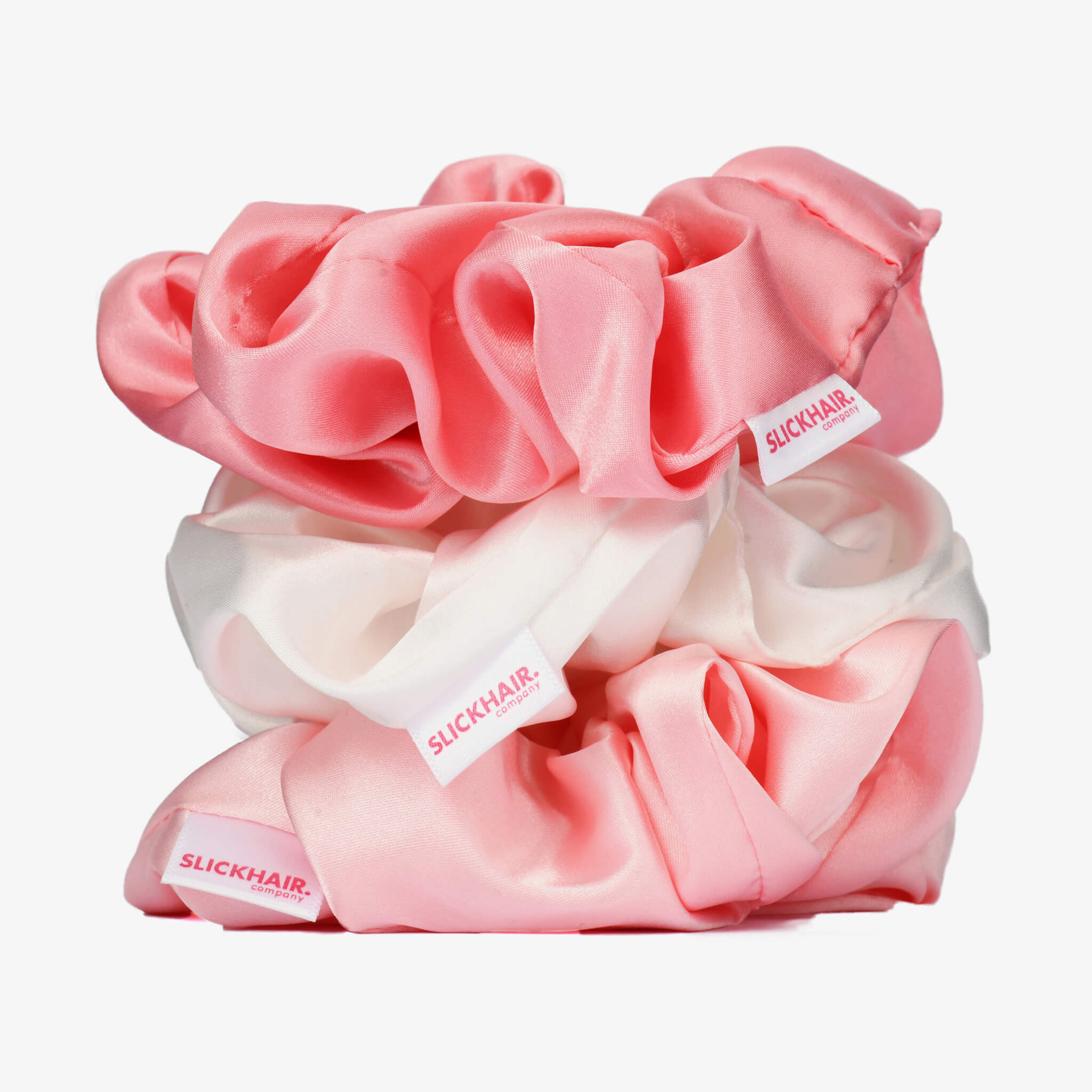 Slick Hair Silky Scrunchies Set (3 Pack)